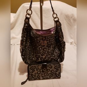 AUTHENTIC COACH LEOPARD OCELOT METALLIC SPARKLE SHIMMER GLITTER